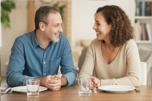 Hombre y mujer divorciados o separados